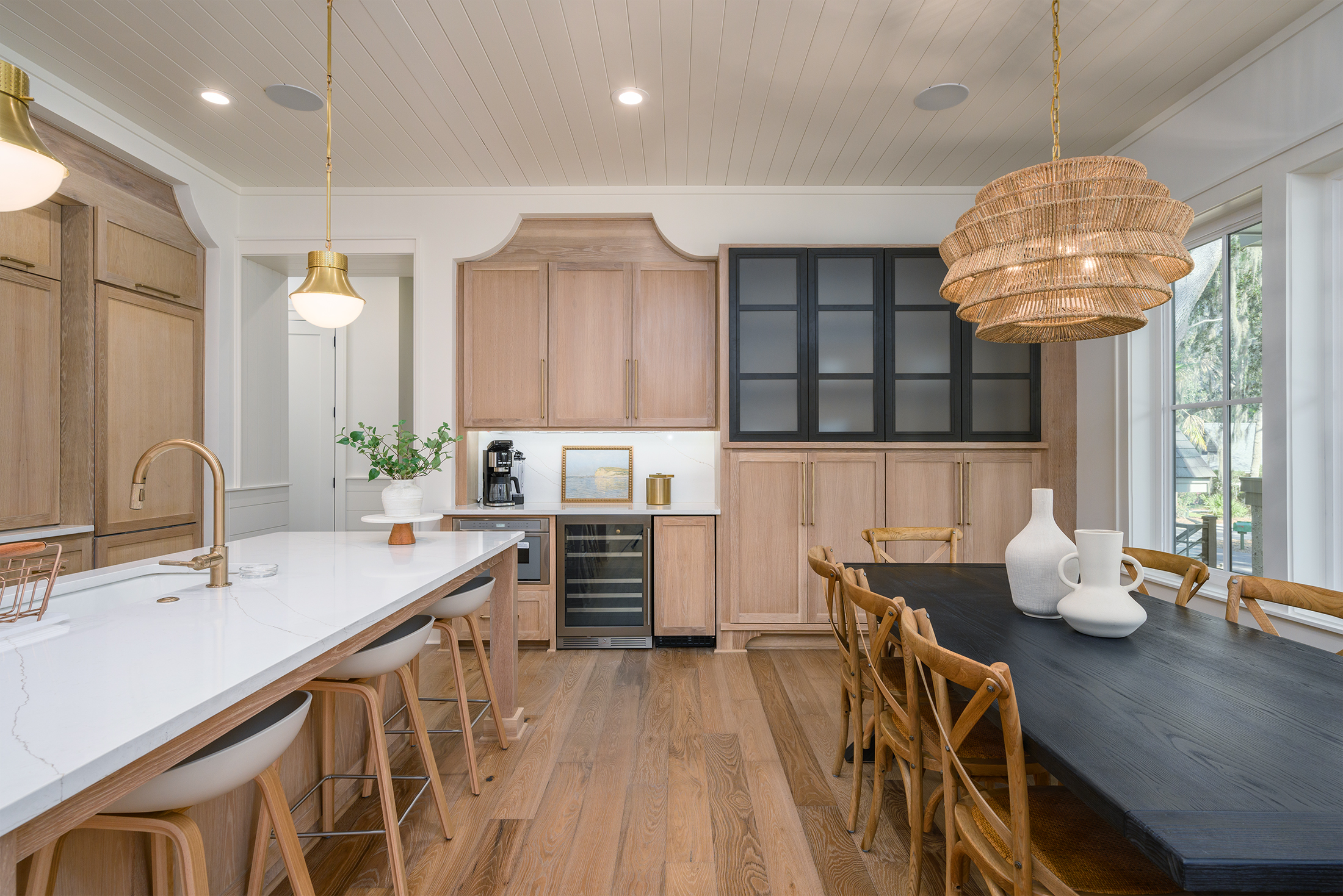 Seating for 11 in kitchen and dining area