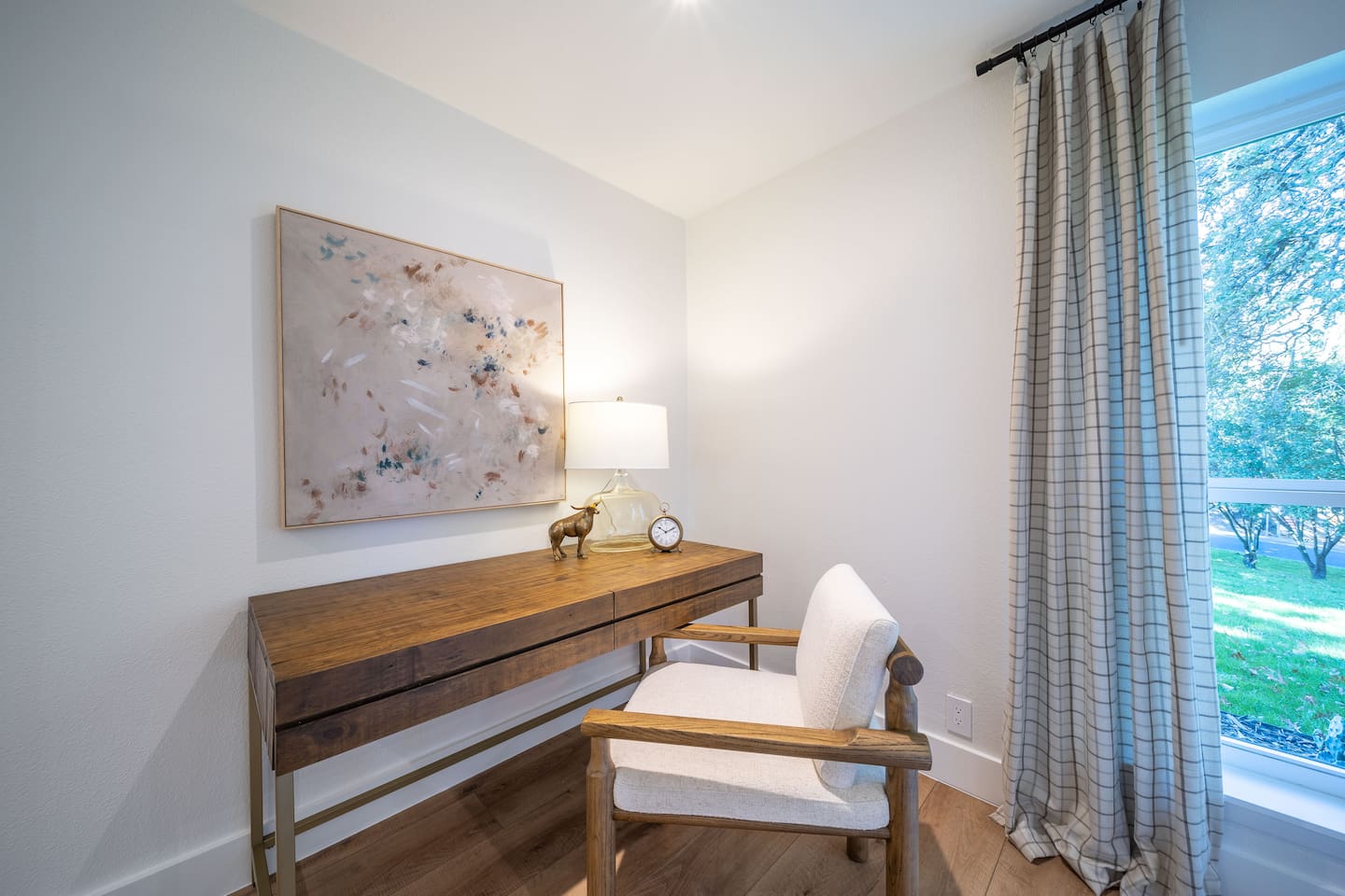 Workspace, large enough for a full-size computer. 