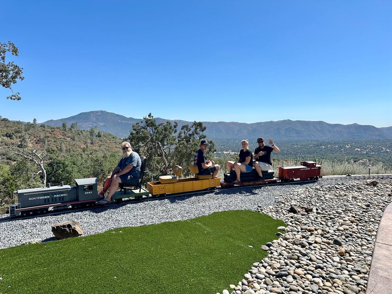 Train ride with guests