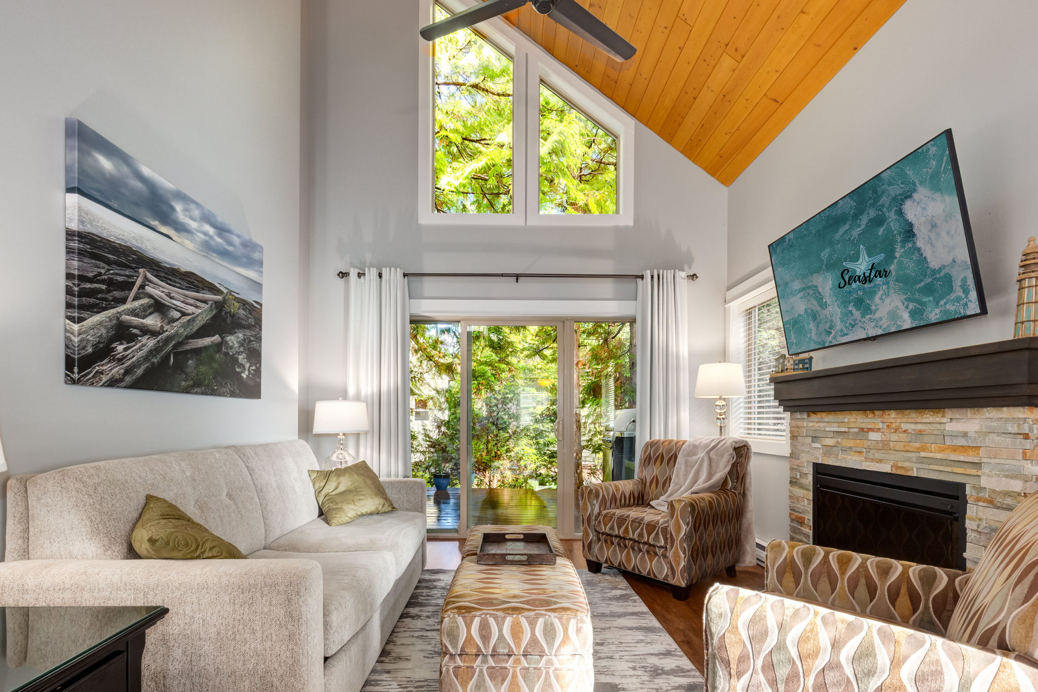 Bright open living space for family time