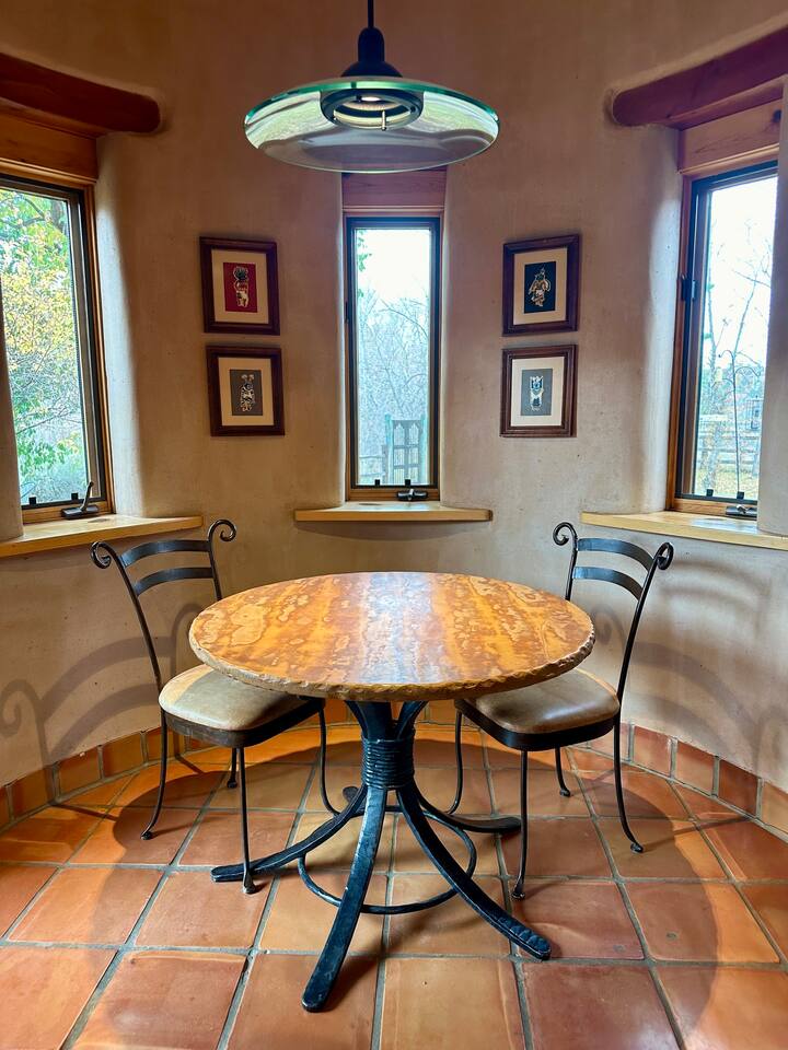 breakfast nook, perfect for morning coffee and bird watching