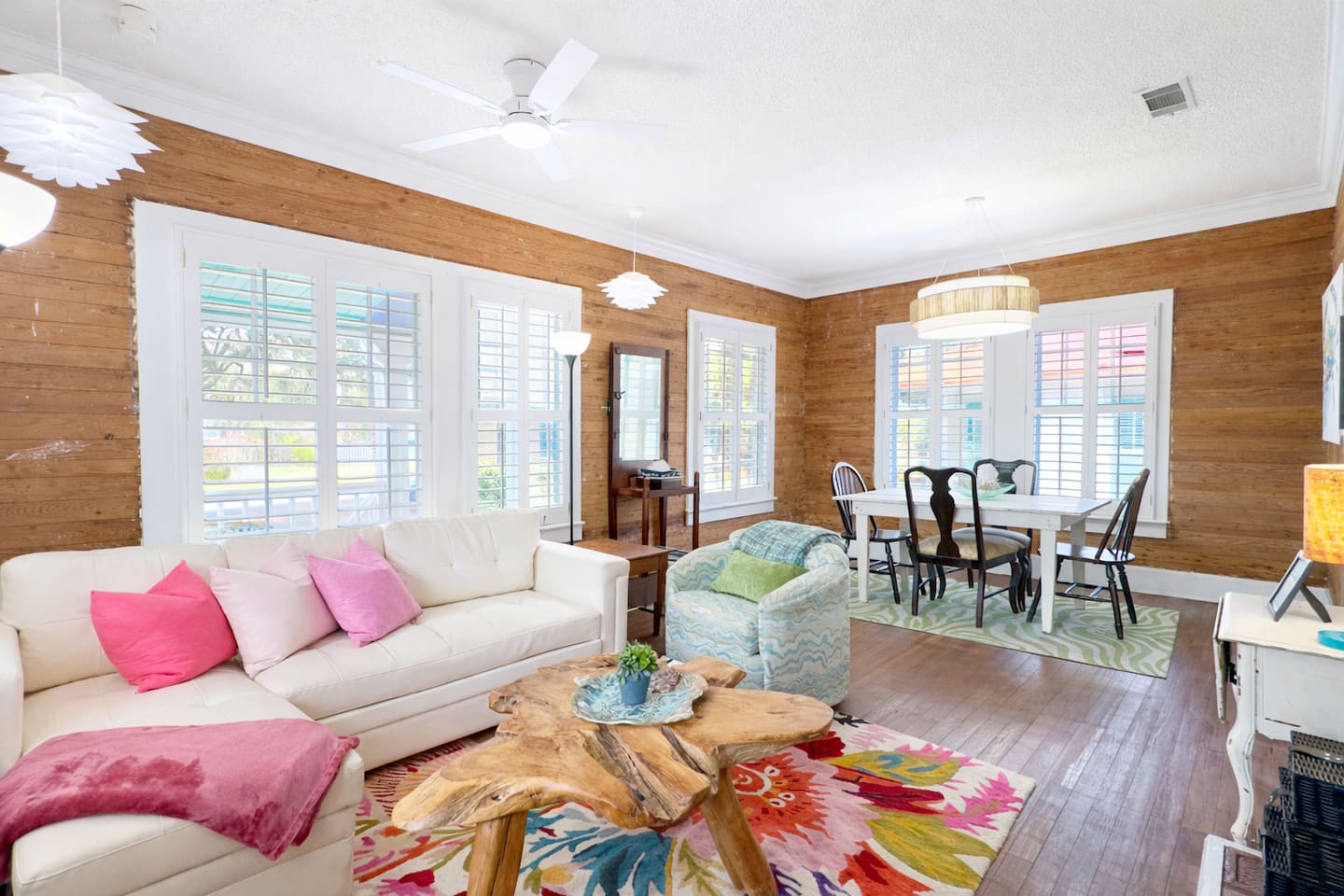 Unwind in a cheerful, sunlit room made for dining and lounging