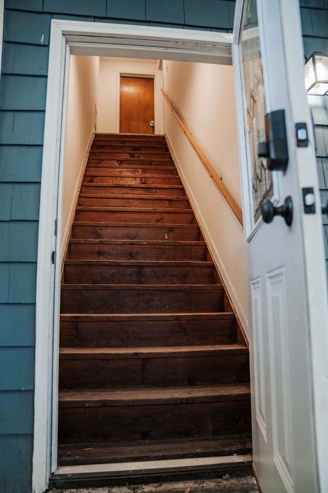 ** note these stairs are steep so please use caution when going up and down
