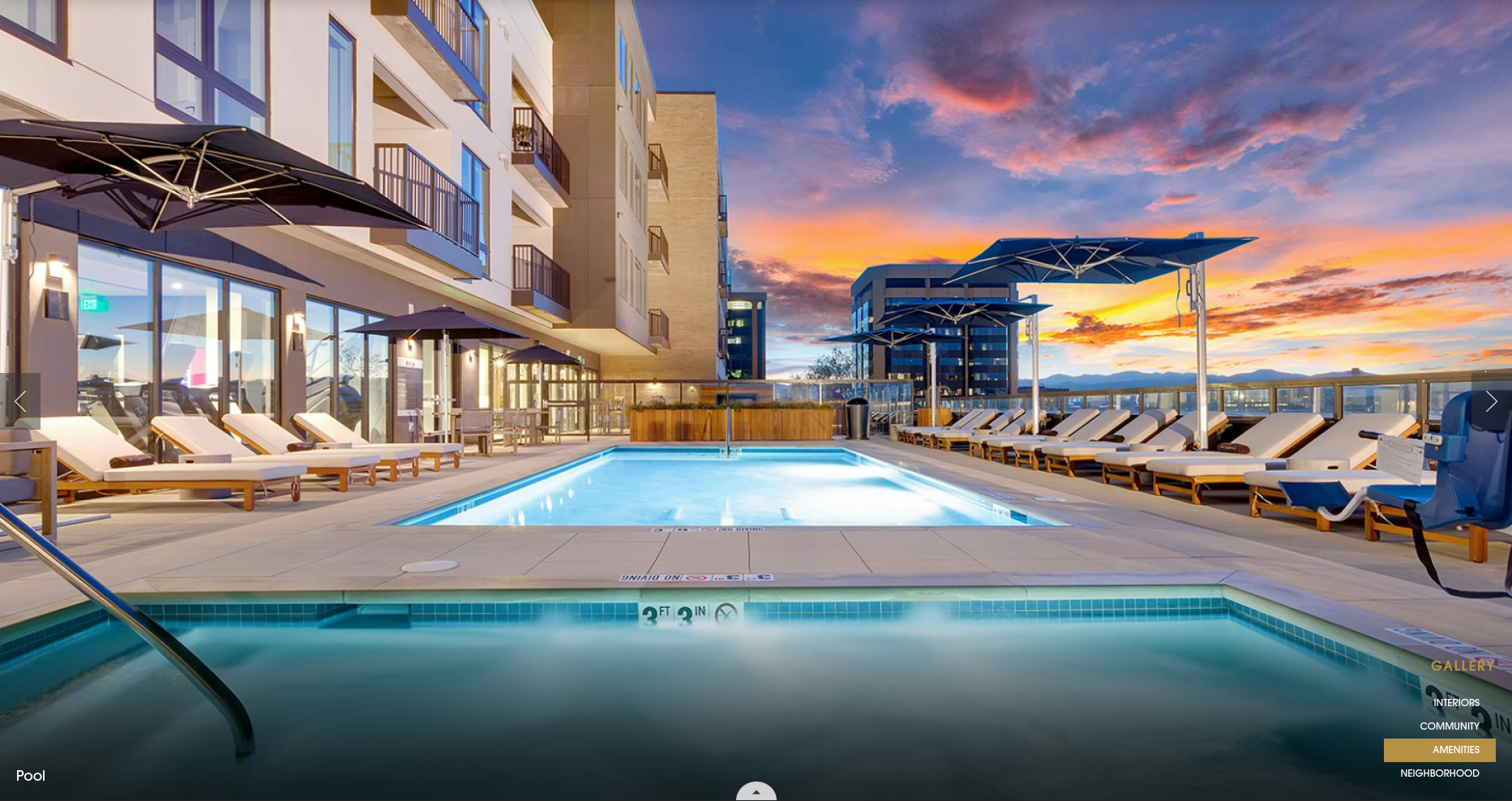 Modern rooftop pool on the 8th floor