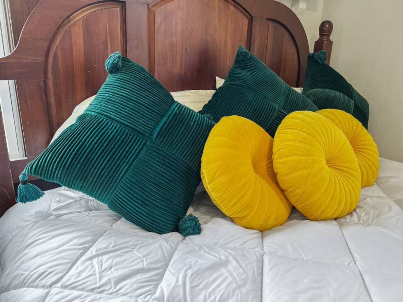 Soft and comfortable bed pillows, providing the perfect support for a restful night's sleep.