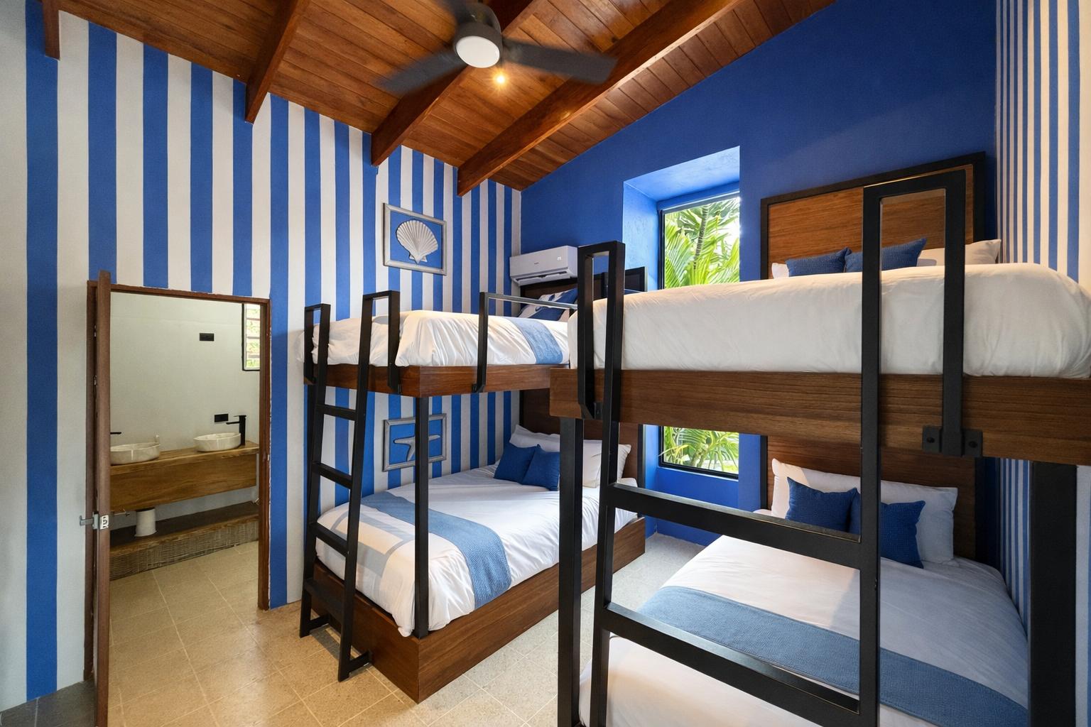 Guest Suite 9 Bunk Room 2 Full Size beds 2 Twin XL beds 
Comfortable for adults