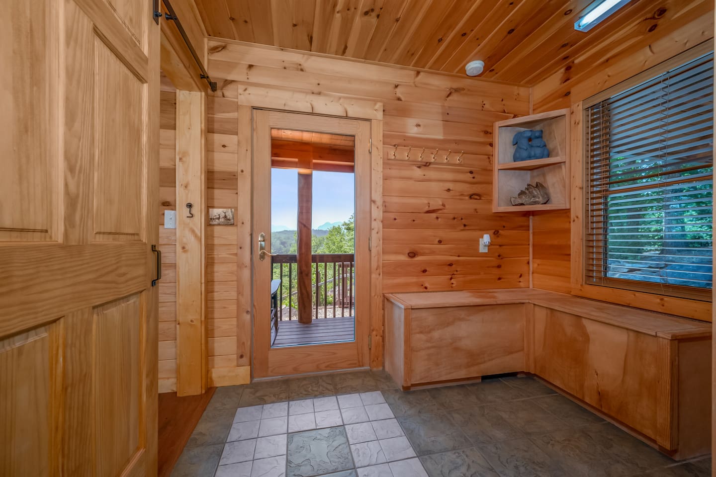 Main floor mudroom with storage