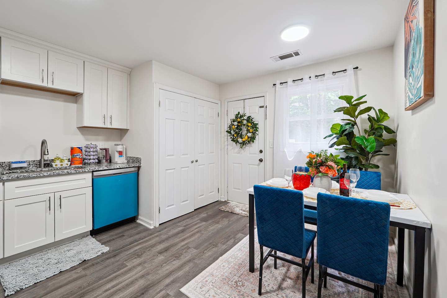 Dining area fit for four, a perfect spot to share some laughs, enjoy delicious meals, and create lasting memories during your stay.