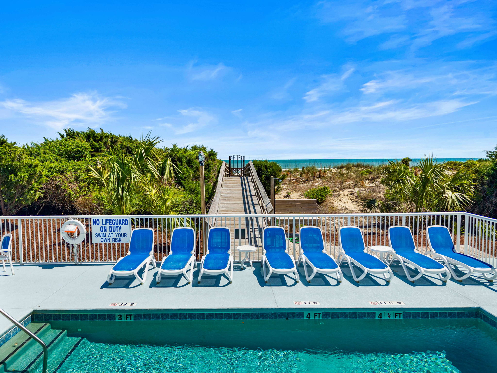 Pool  | Morning Sunrise | 302 Oceanview | 1116 Ocean Blvd, Isle of Palms, SC | IOP Escapes