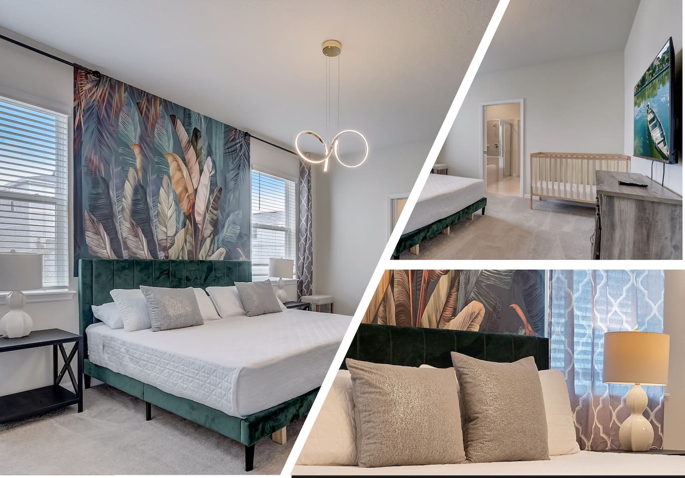 Bedroom 1 | King Bed | Crib | 1st Floor | Smart TV | En-Suite Bathroom