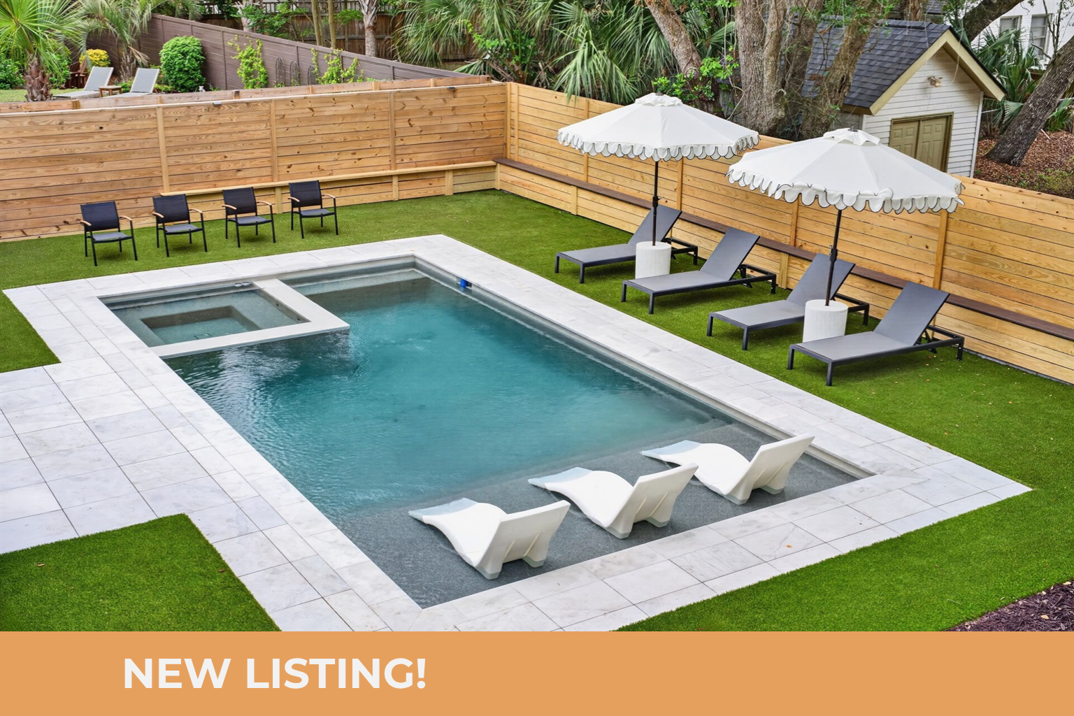 Pool & Hot Tub | Sun Kissed by the Sea | 3007 Cameron Blvd | Isle of Palms, SC | IOP Escapes