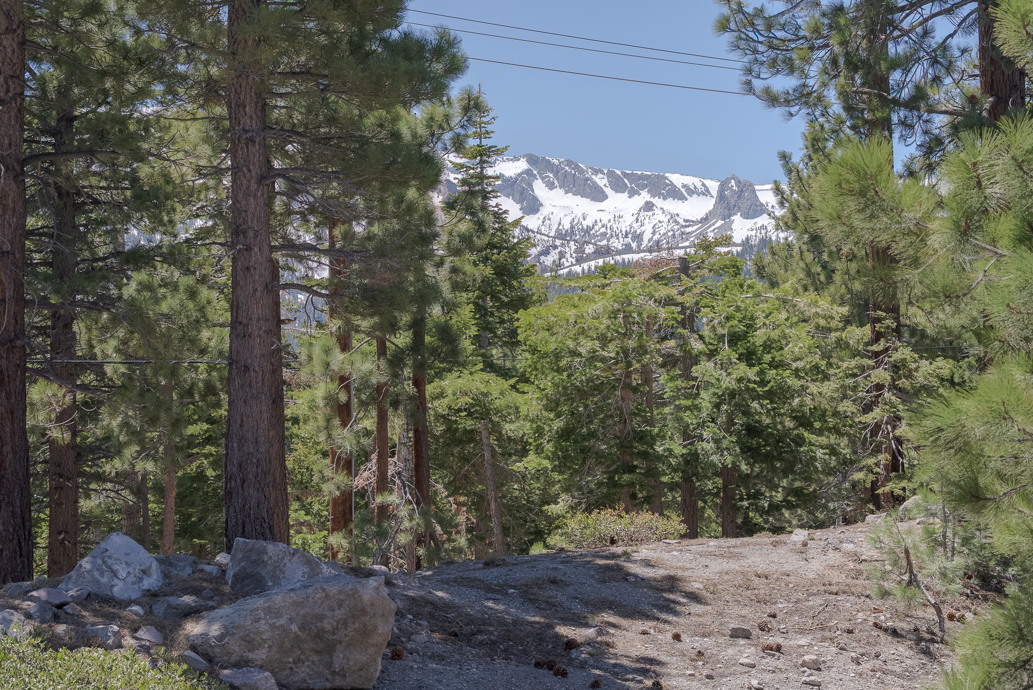 Unobstructed view of Mammoth Rock.
