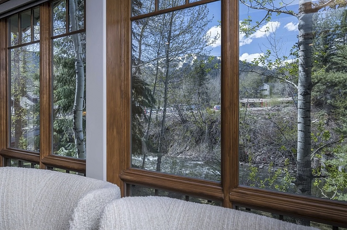 Spring Views of Baldy and Trail Creek from the Living Area