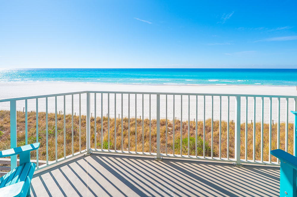 Emerald waters from your balcony