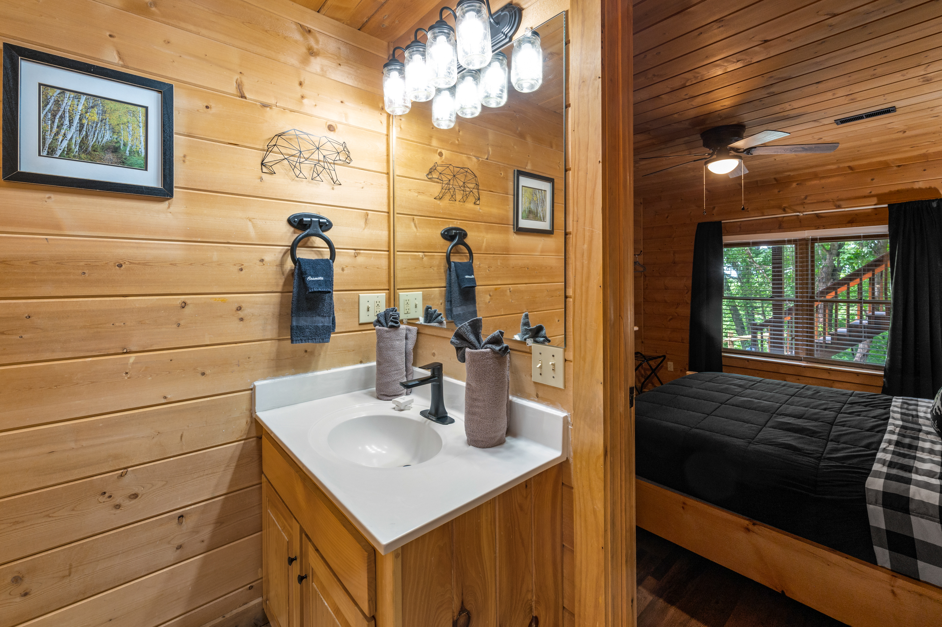 Lower level vanity