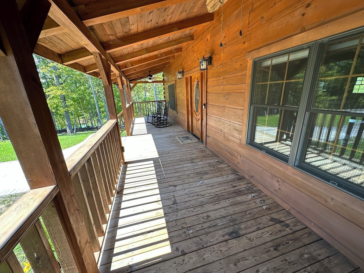 Front Porch with 2 Rocking Chairs 