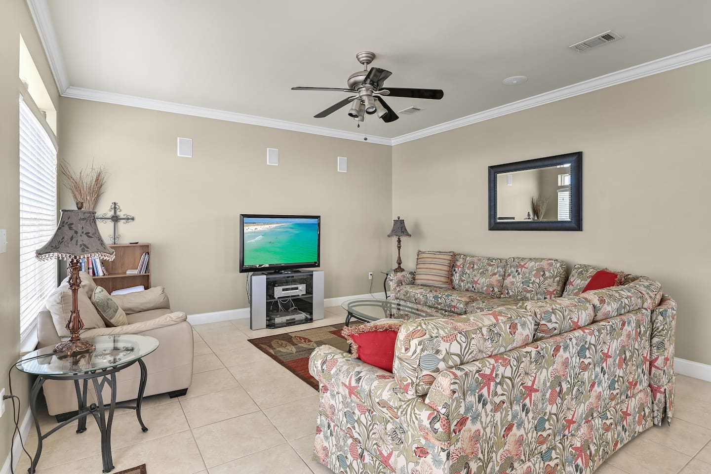 Living Room #2 (Second Floor) – Sleeper sofa, two loveseats & large TV