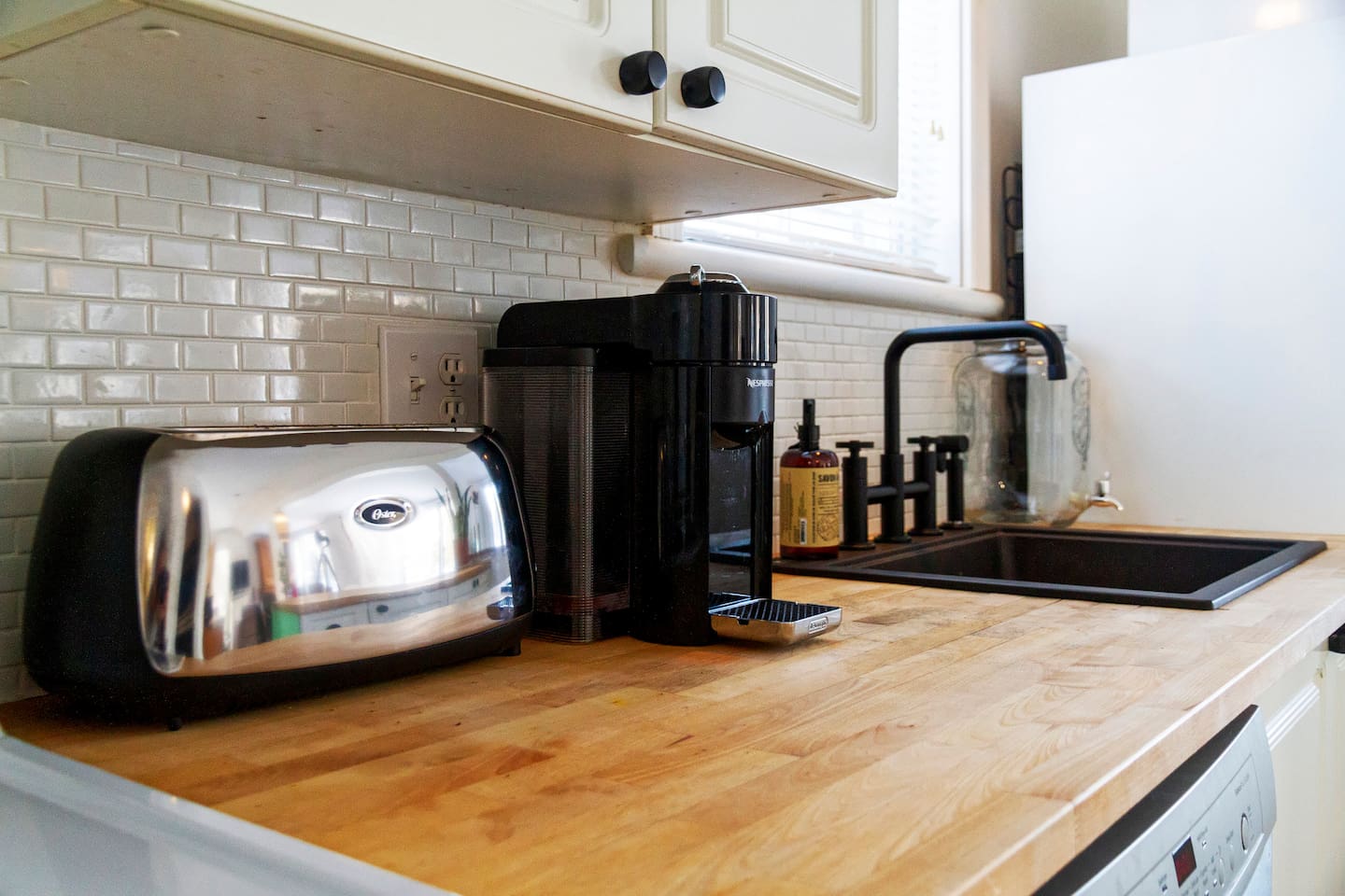 A convenient hot beverage station for your stay.