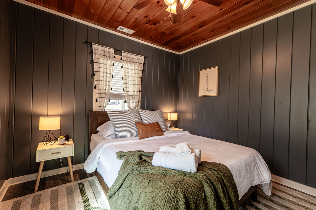 A peaceful guest retreat wrapped in warmth and quiet comfort.