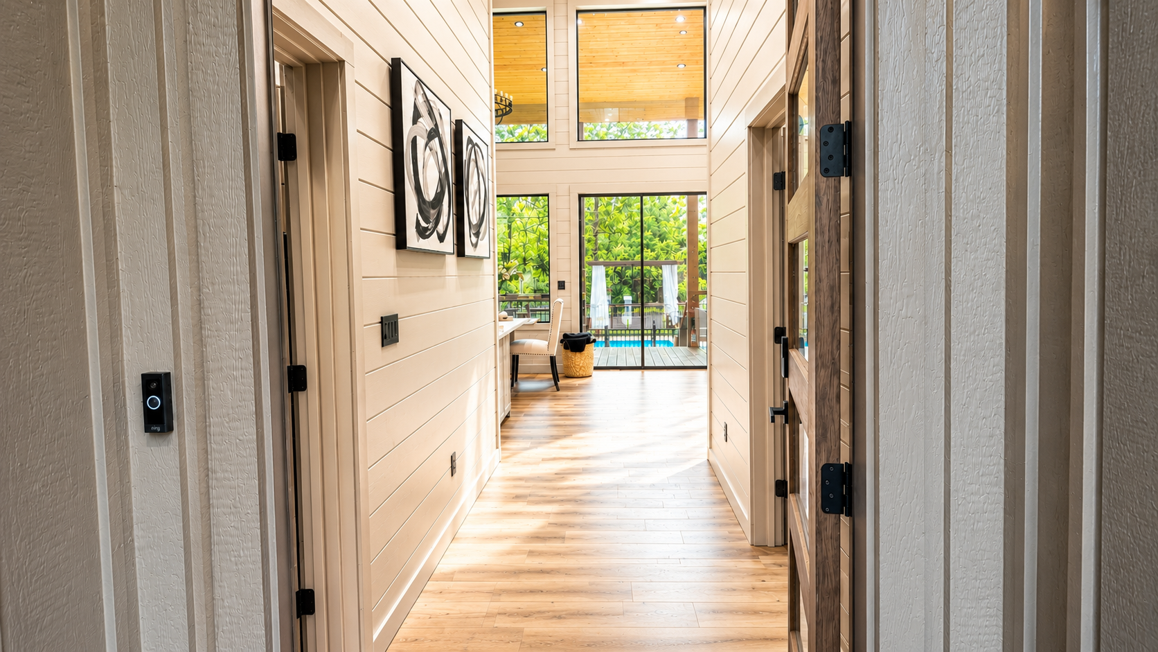 Entryway: Bright, airy hall flows seamlessly to outdoor views—start your adventure here!