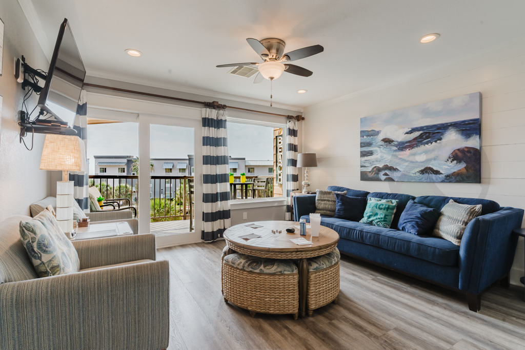 And the sliding door provides access to the first of 2 balconies