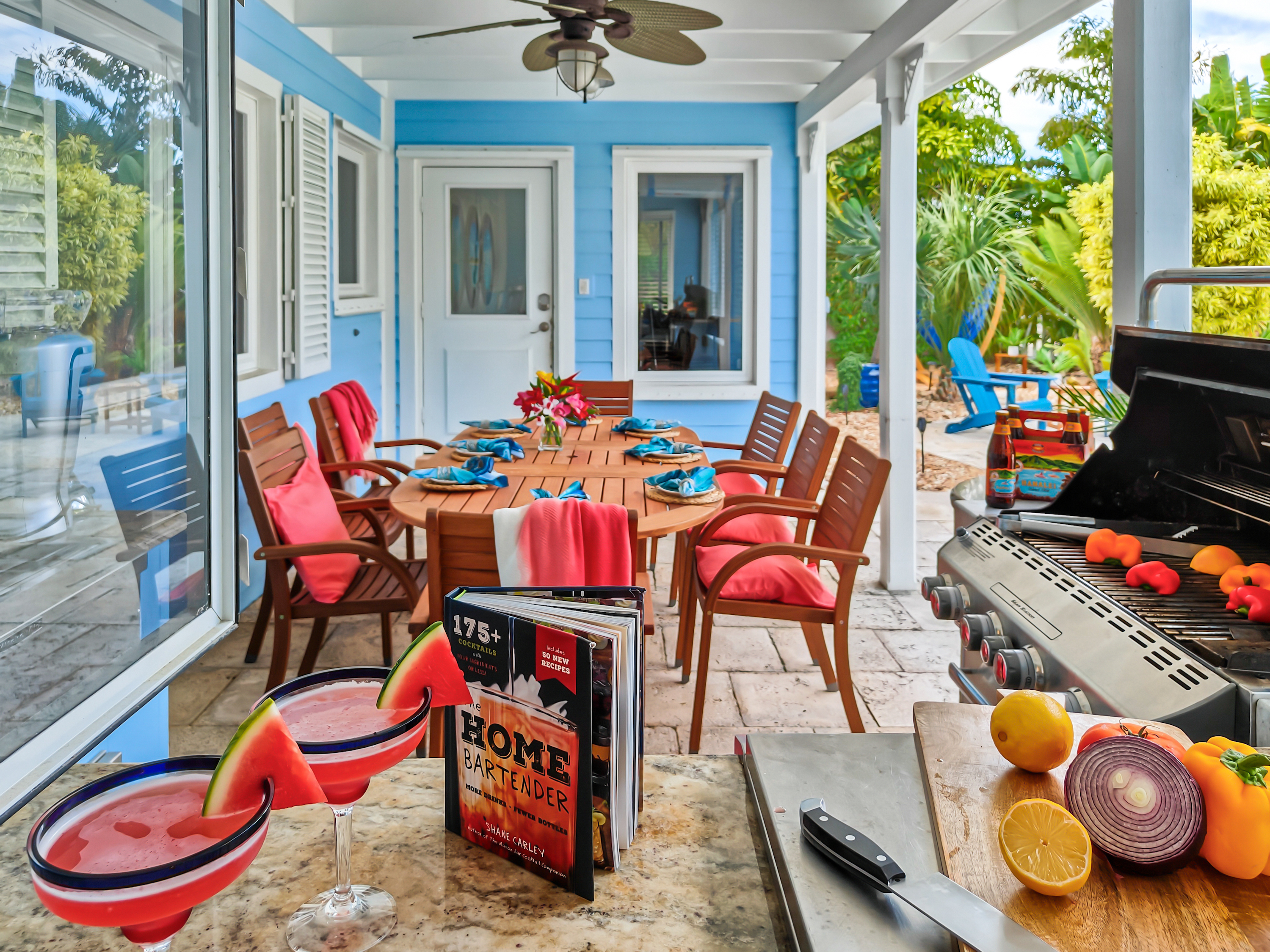 Right next to it is a BBQ grill.