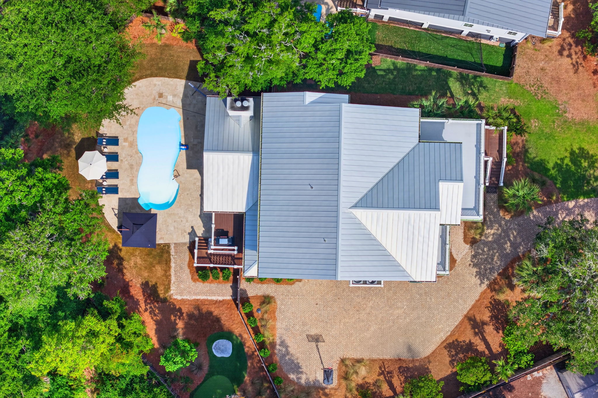 Aerial of home | Driftwood Dreams | 105 Forest Trail | Isle of Palms, SC | IOP Escapes