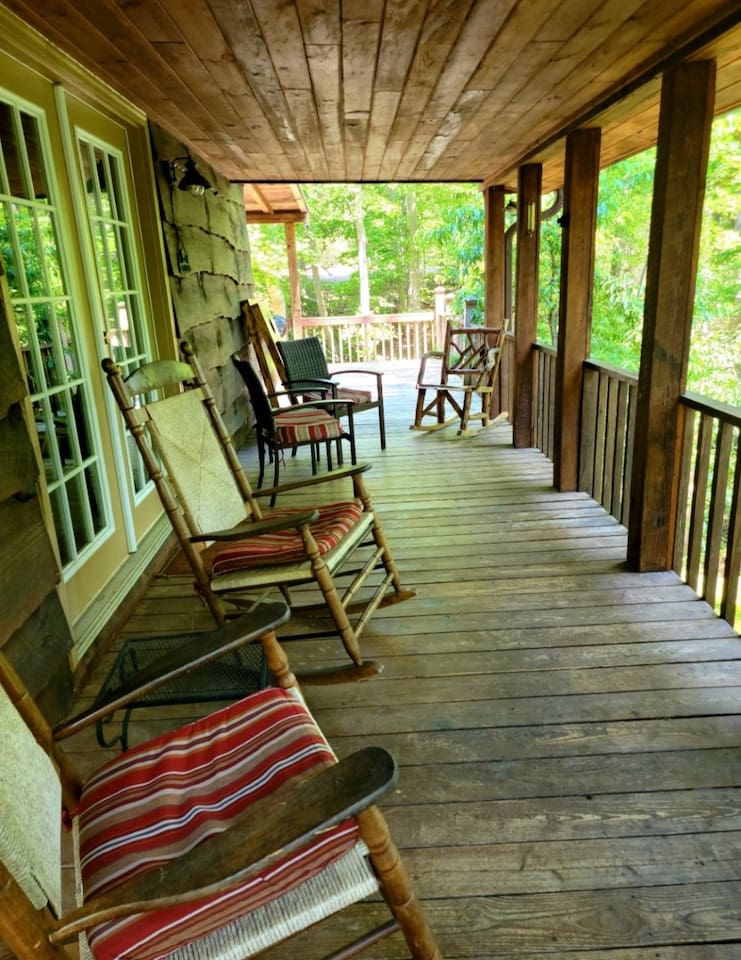 Back deck. Large wrap around deck fully enclosed