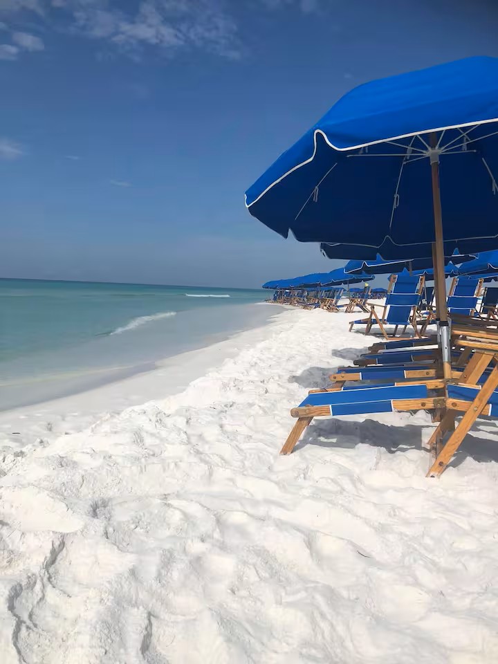 Soak in the fresh ocean air as you recline in the rentable beach chairs.