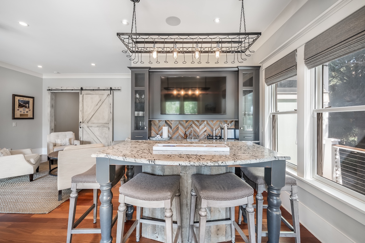 Sitting Room/Bar/Arcade Game on first floor Shore Thing | 4001 Palm Blvd | Isle of Palms, SC | IOP Escapes