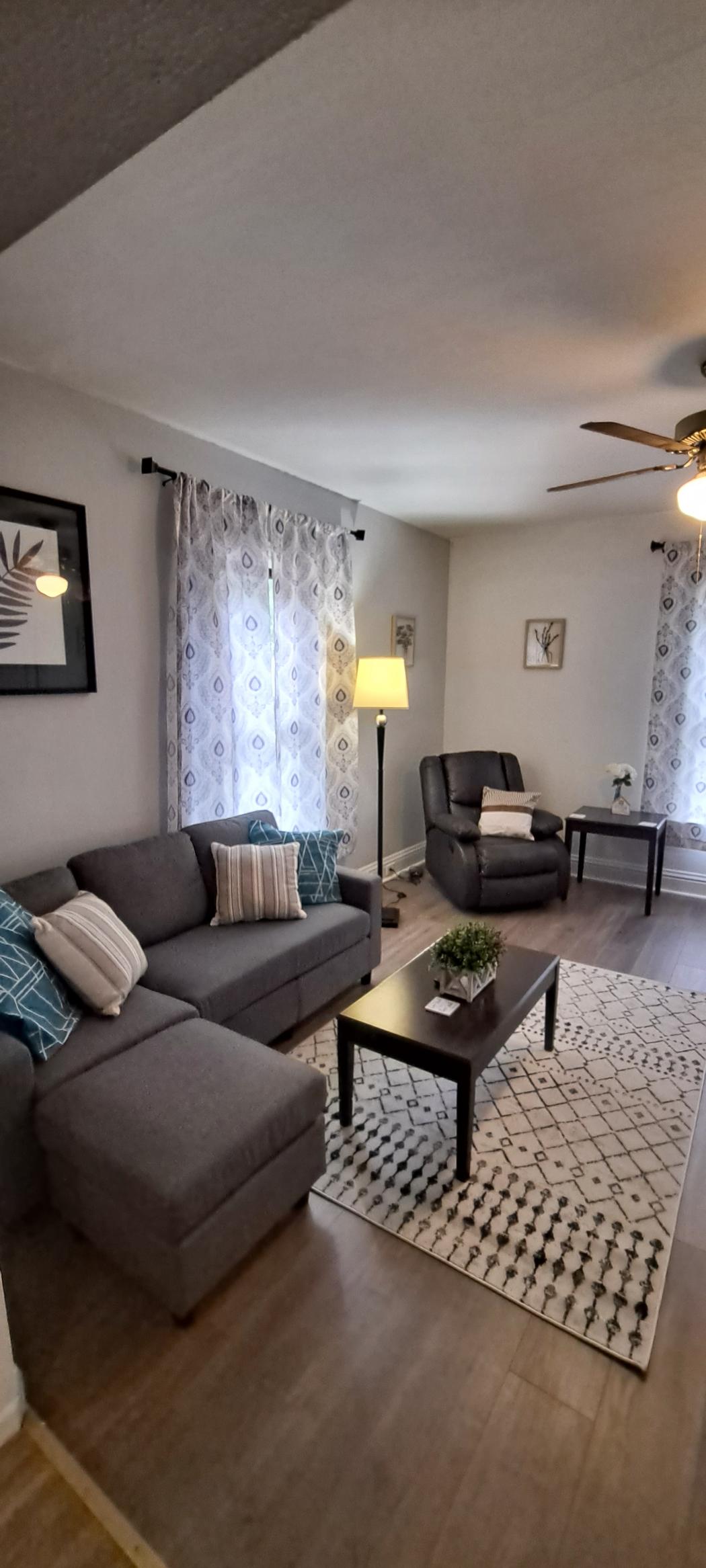 Elegant and cozy—relax in this stylish living space after a day of adventure.