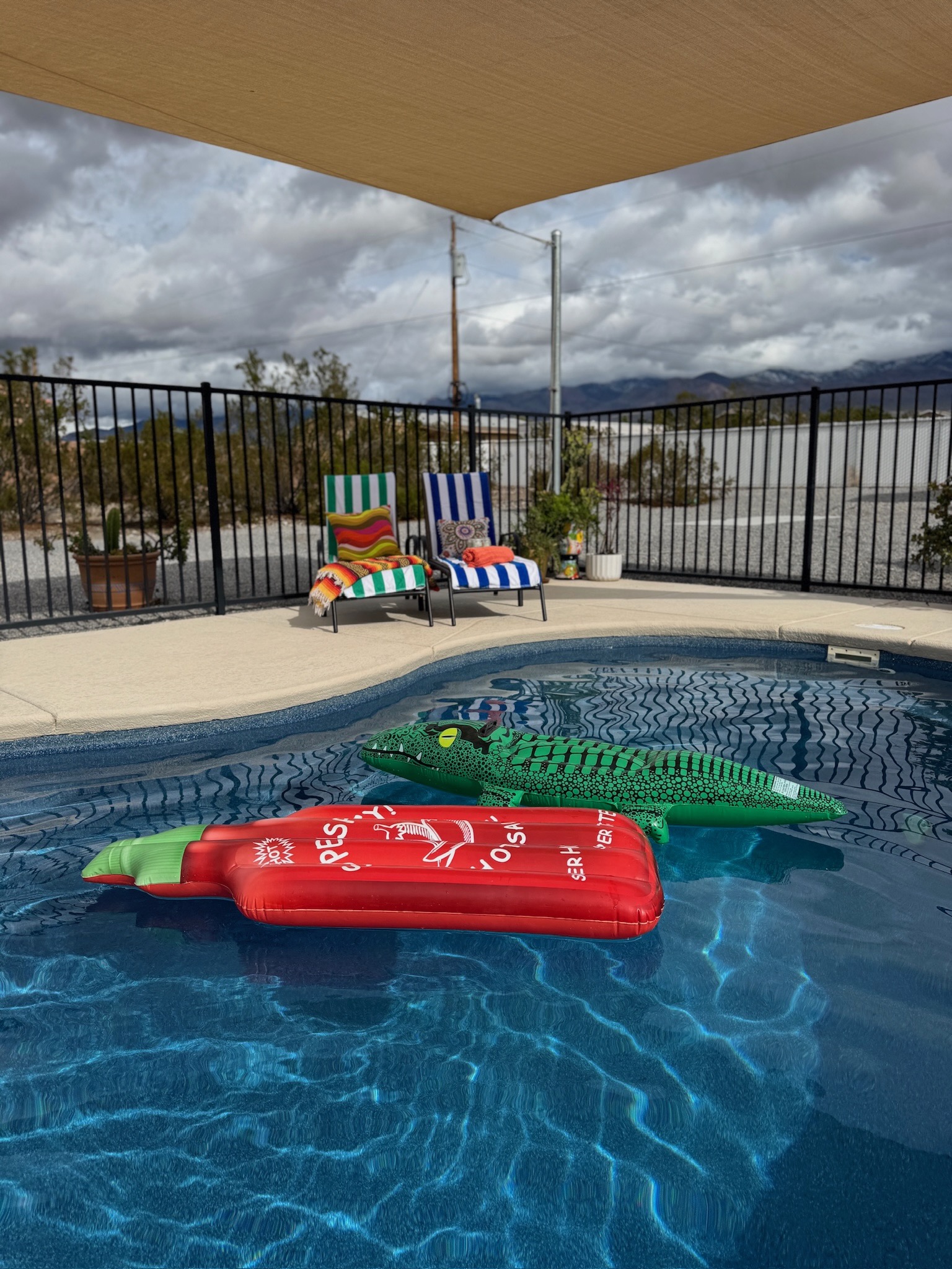 Beautiful mountain views from the pool & hot tub