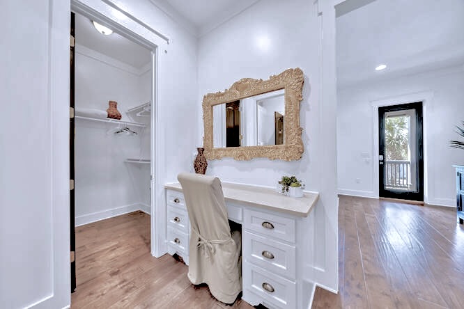 Master desk/makeup area