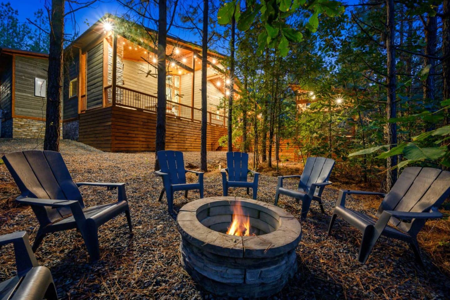 Cozy up under the stars and make s’mores by the crackling fire—a favorite at Redfern Retreat.