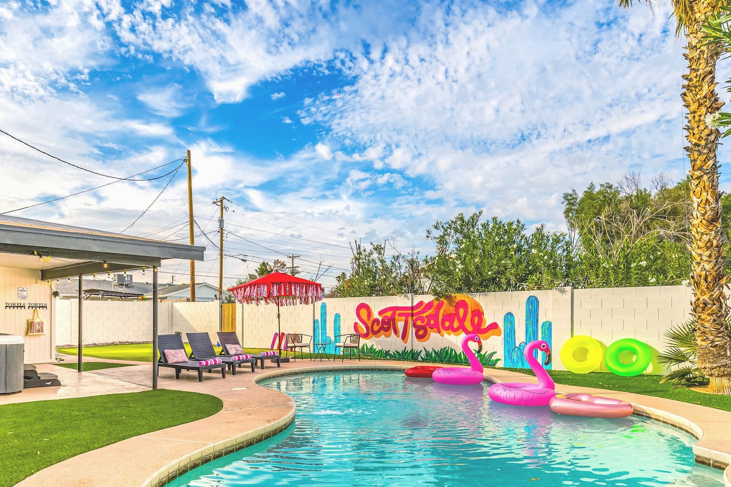 Morning to golden hour, this backyard pool delivers stunning views and relaxing ambiance for every moment.

