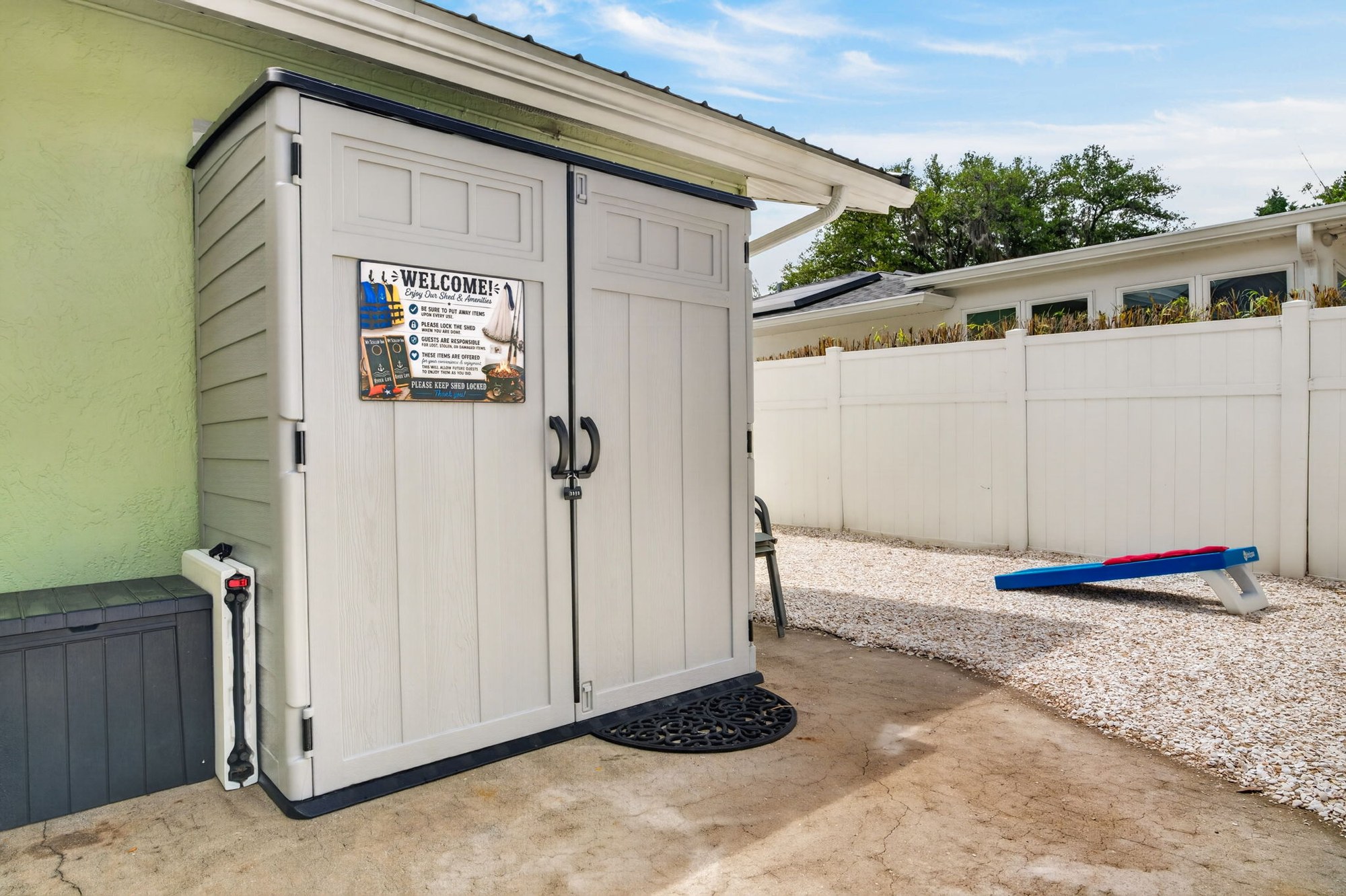 Storage shed exterior