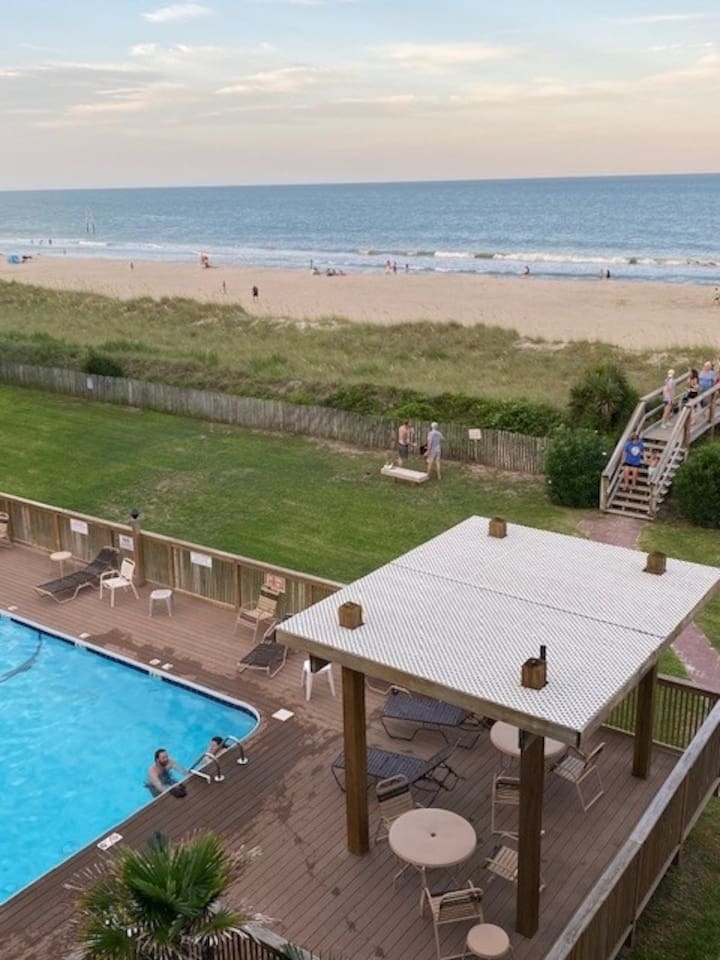 Lots of green space at Sea Colony. Throw a football, grill some burgers on the grill...come have some fun! 