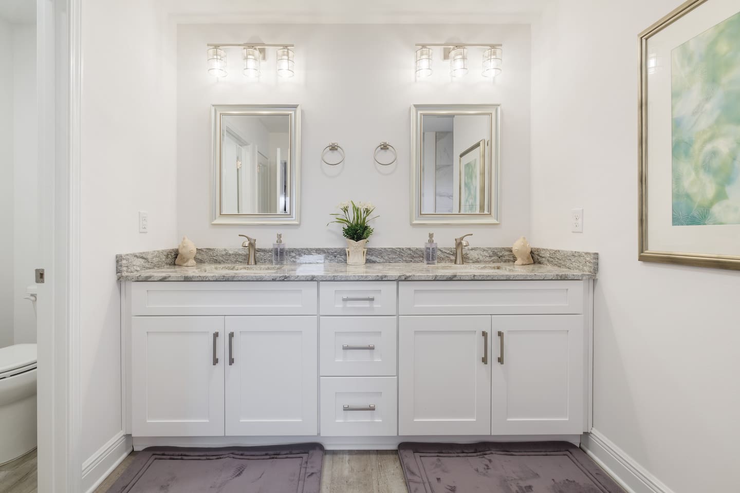 The master bathroom.