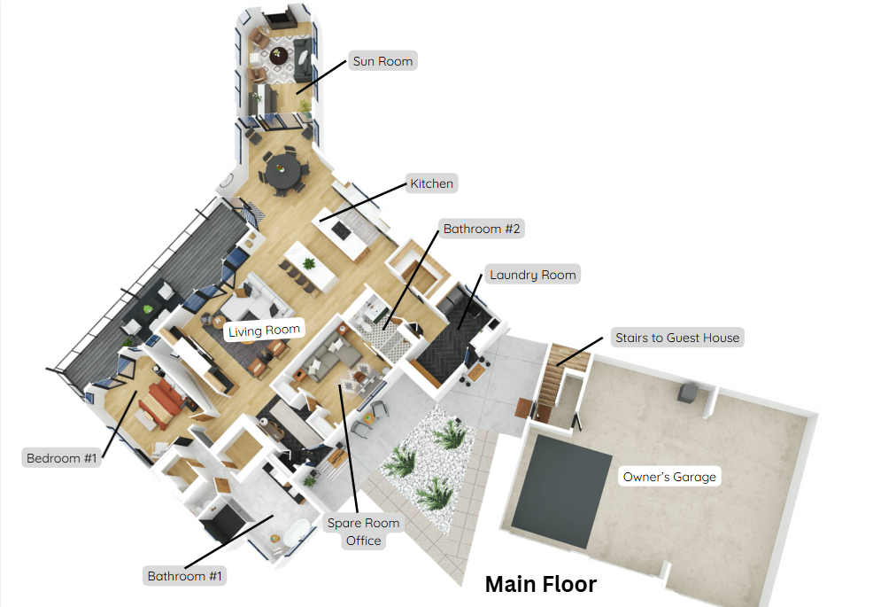Main Floor - 3D Floor Plan