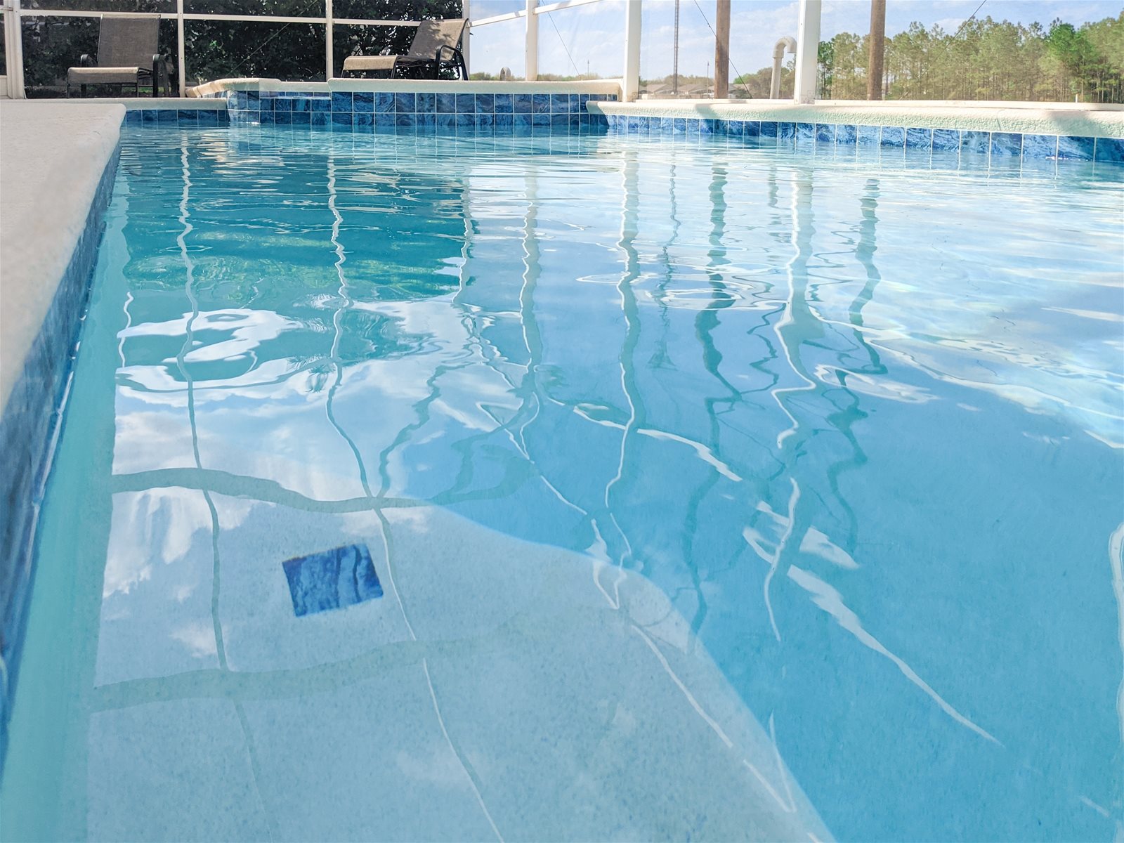 Private Screened Patio Pool.