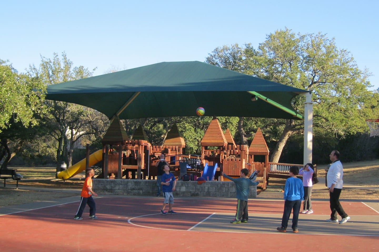 Sports Court And Covered Playscape Is Five Blocks From the House