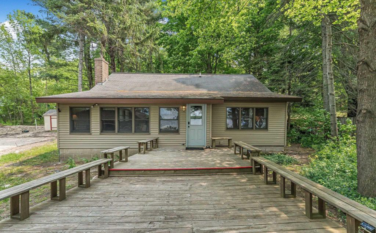 Welcome to The Loon’s Nest – private lakefront cabin surrounded by pines.