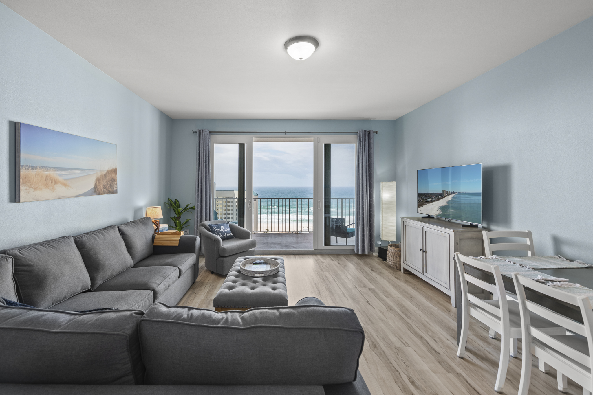 Sectional sofa with a queen sleeper bed