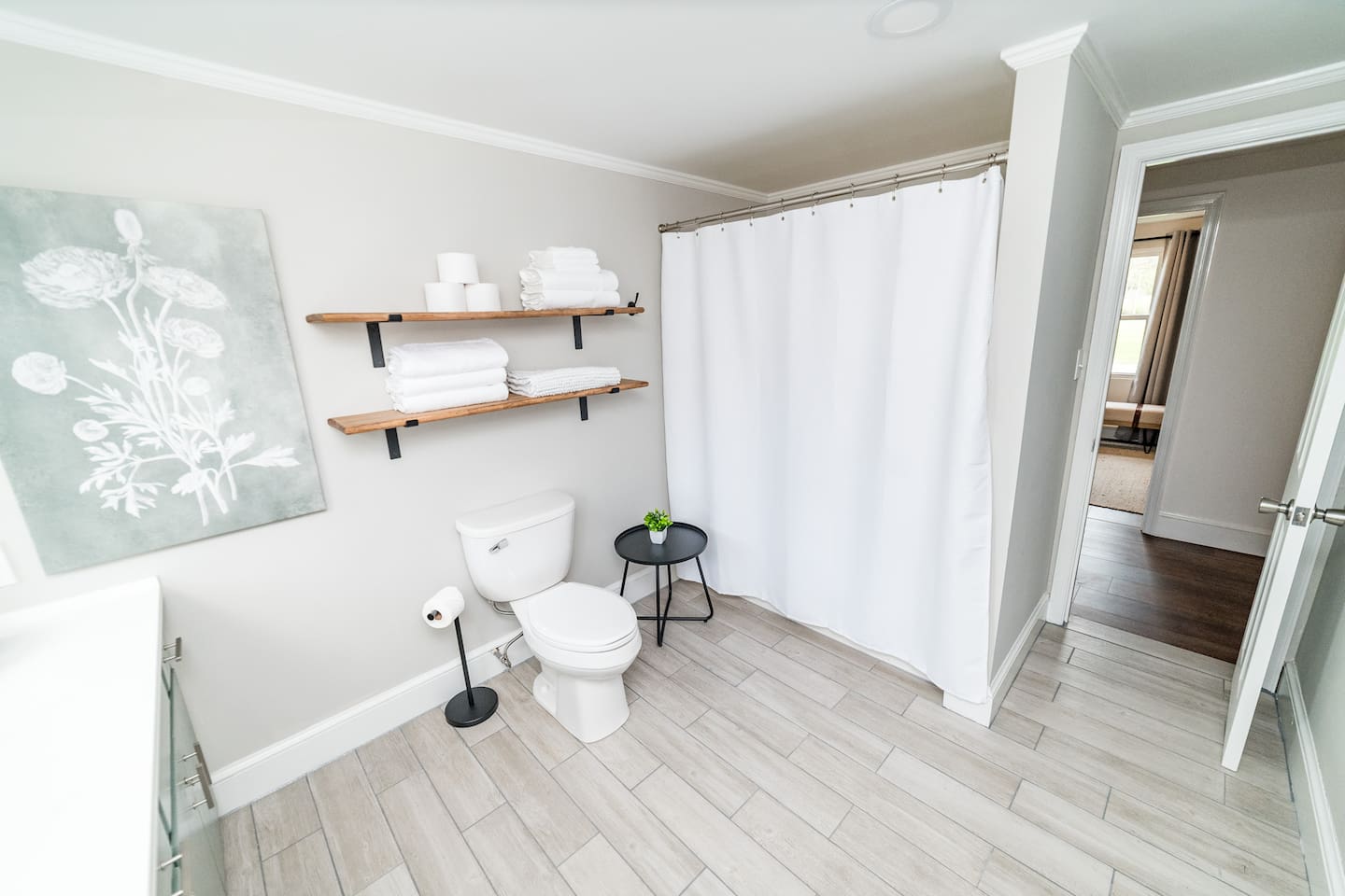 Bathroom #3 is in the Oak Canopy Suite