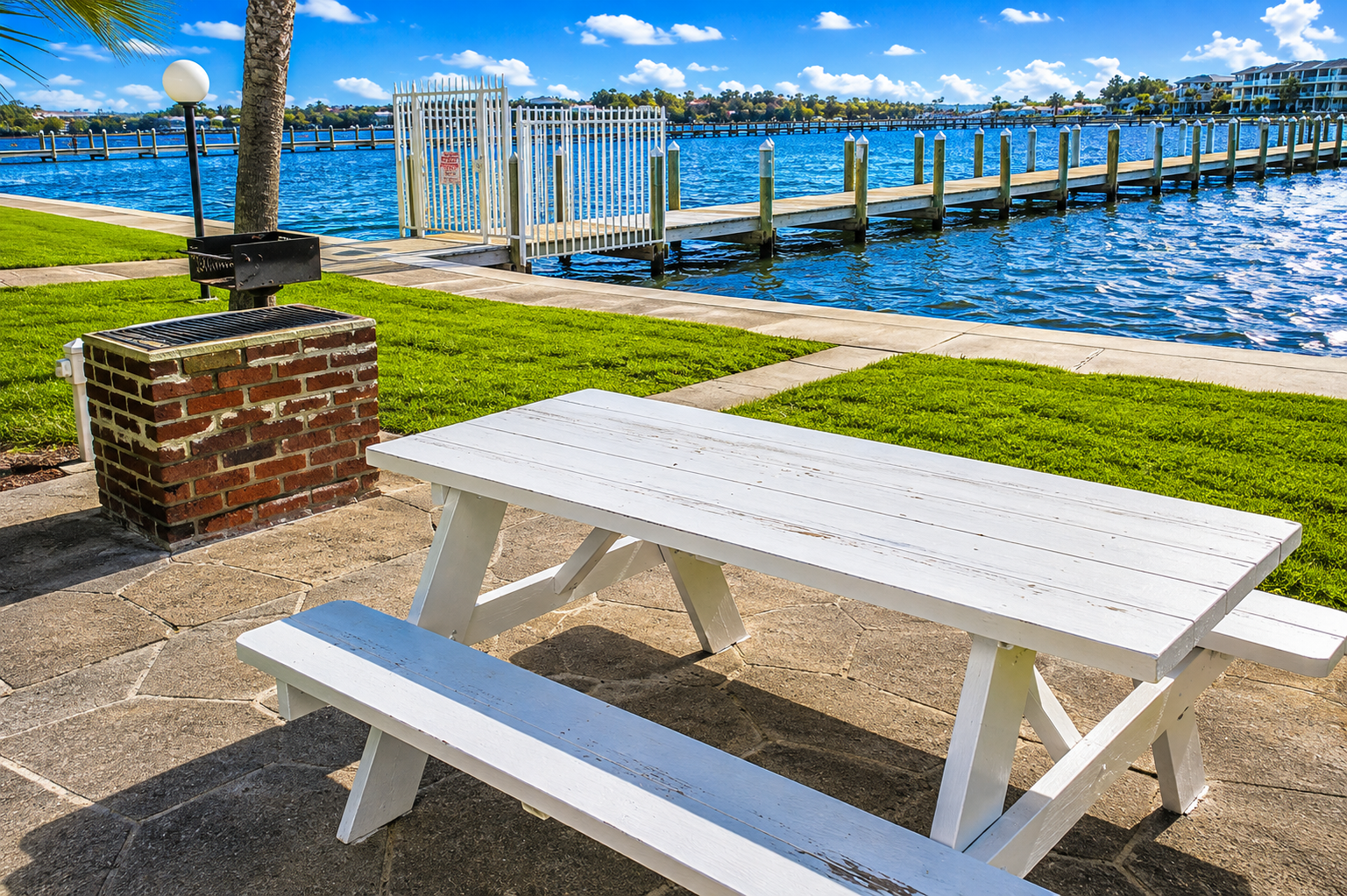 Fire up the grill and enjoy an easy outdoor meal at the waterfront picnic area overlooking the bay.