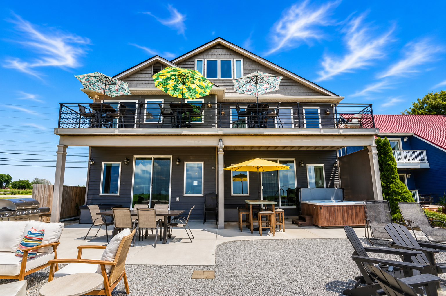 Welcome to your private waterfront backyard! With over 50 feet of canal frontage, a private dock, kayaks, a hot tub, fire table, outdoor dining, and plenty of space to relax, this is where unforgettable Lake St. Clair memories are made.