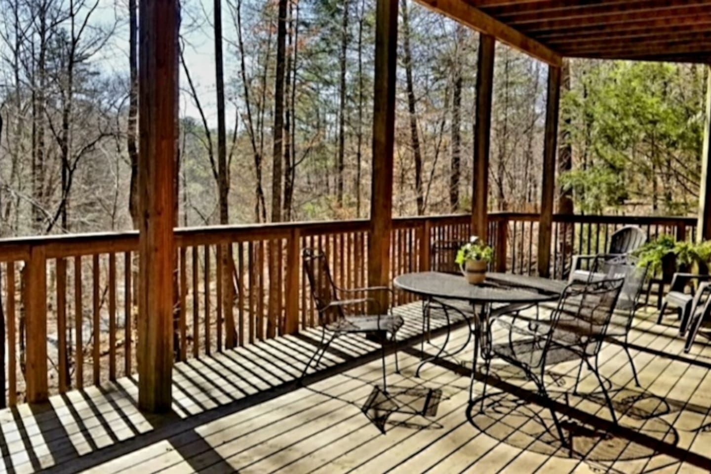 Outside the lower bedrooms-Lower deck with steps to large back yard