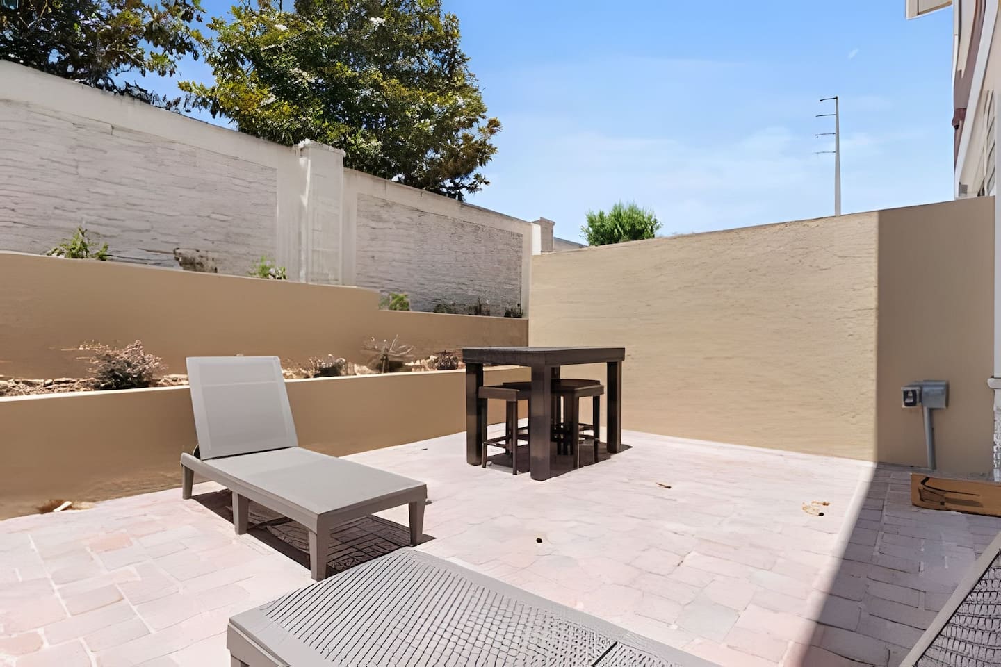 Enjoy your morning coffee or evening cocktail on this private patio.