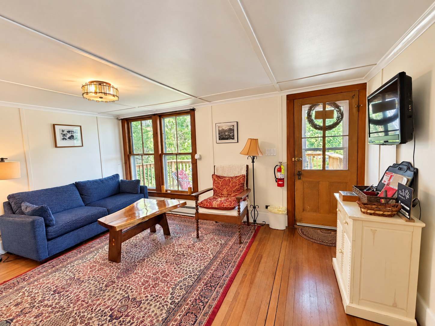 Goodyear Boathouse living room with Smart TV