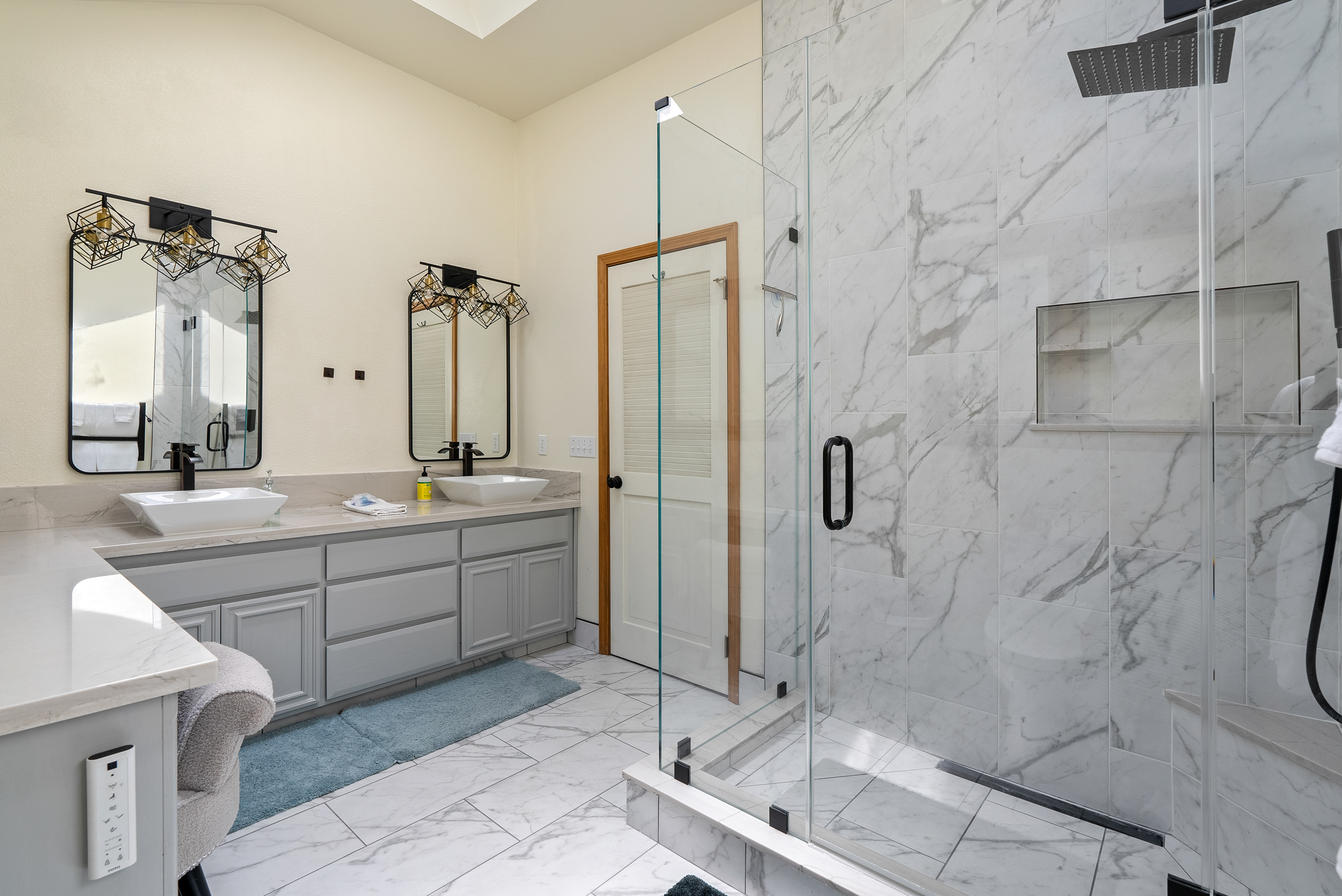 Refresh and recharge in style in this premium walk-in shower.
